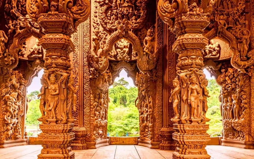 Bangkok: Pattaya Truth Sanctuary Guided Tour & Coral Island - Pickup in Bangkok: Many Stops, One Big Schedule