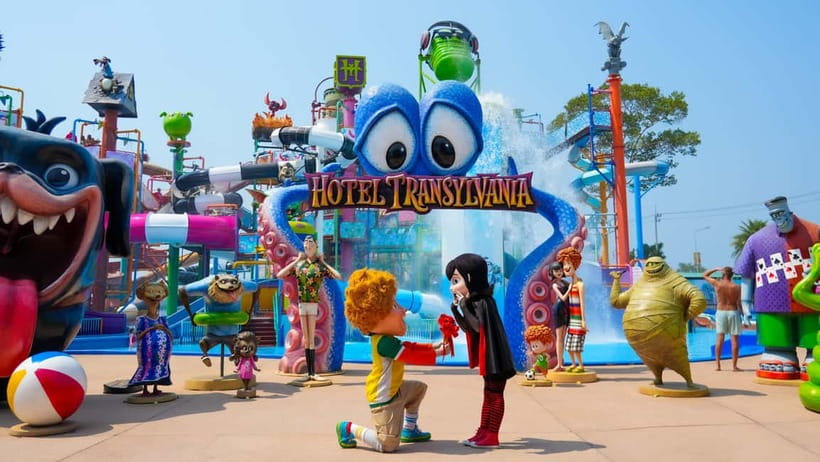 Pattaya: Columbia Pictures Aquaverse Entry Ticket - Movie-themed zones: Ghostbusters to Emoji Movie in one day