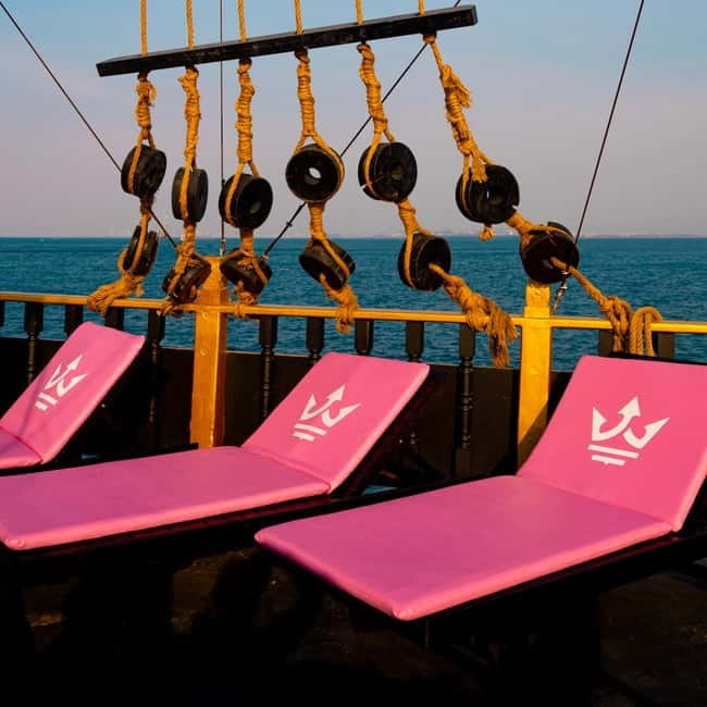 Pattaya: Koh Larn Pirate Cruise with Transfer & Activities - Koh Sak playtime: beaches plus a full menu of sea activities