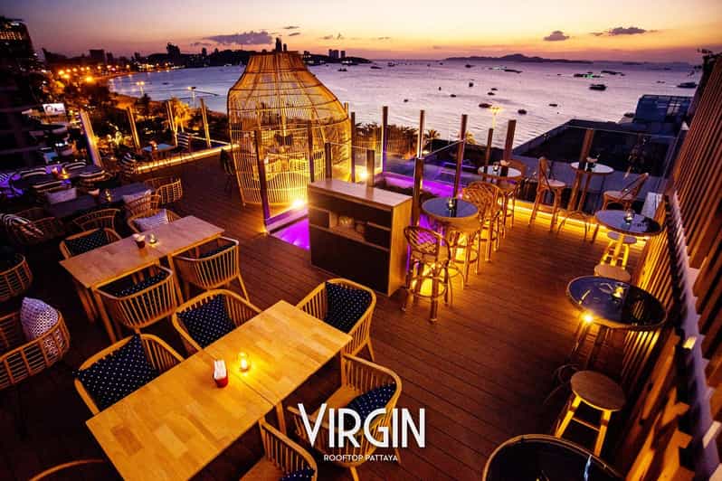 Pattaya: Virgin Rooftop - The View Setup: City Lights, Ocean Vistas, and the Bamboo Seat Trade-Off